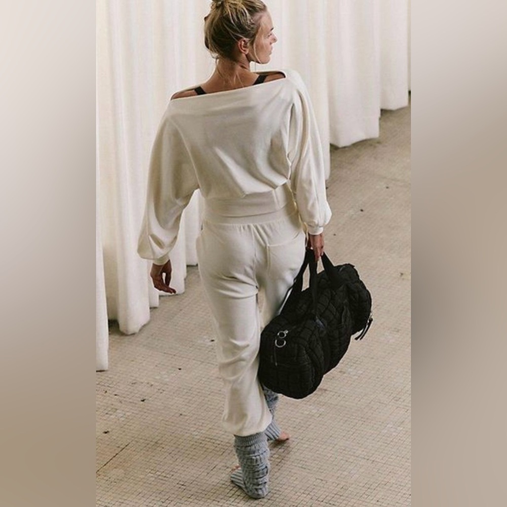 FP Movement by Free People Off White Guiding Light Top and Pants Set - Picture 3 of 6